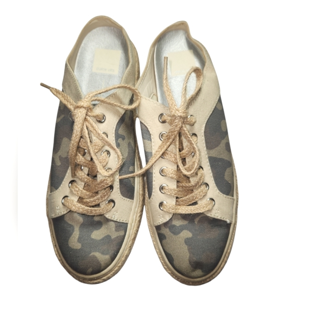 Dolce Vita Camo Slip On Mules‎ Clogs Sneakers Weave Trim ESPADRILLE Size 8.5